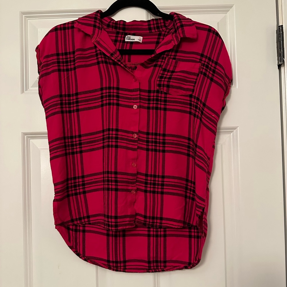 Epic threads woman’s junior flannel tshirt size XL